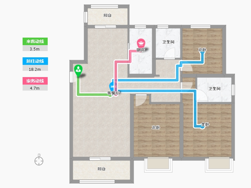 江苏省-徐州市-光明泉城熙悦-100.57-户型库-动静线