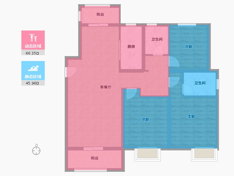 江苏省-徐州市-光明泉城熙悦-100.57-户型库-动静分区