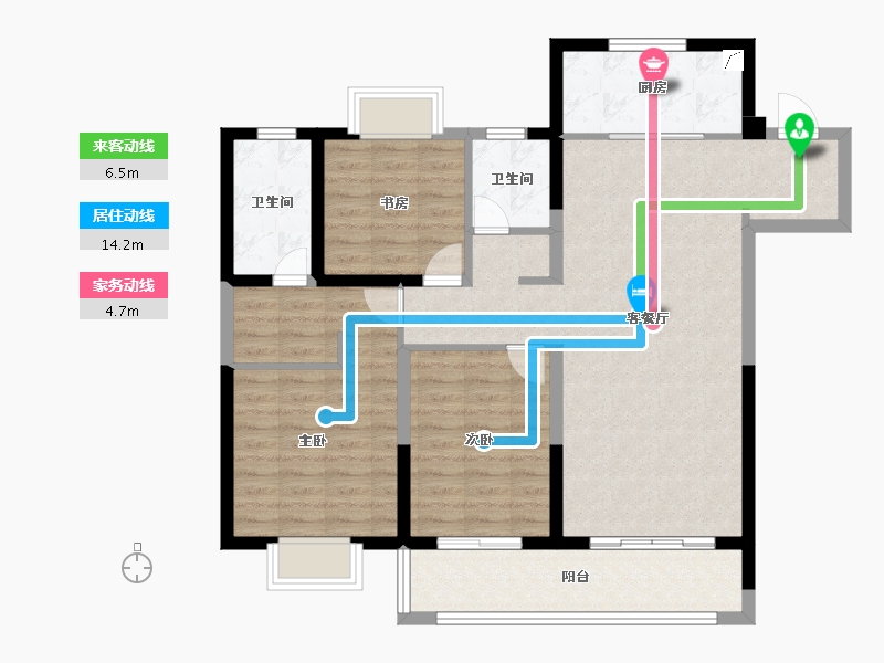 江苏省-无锡市-海尔产城创翡翠文华-101.20-户型库-动静线