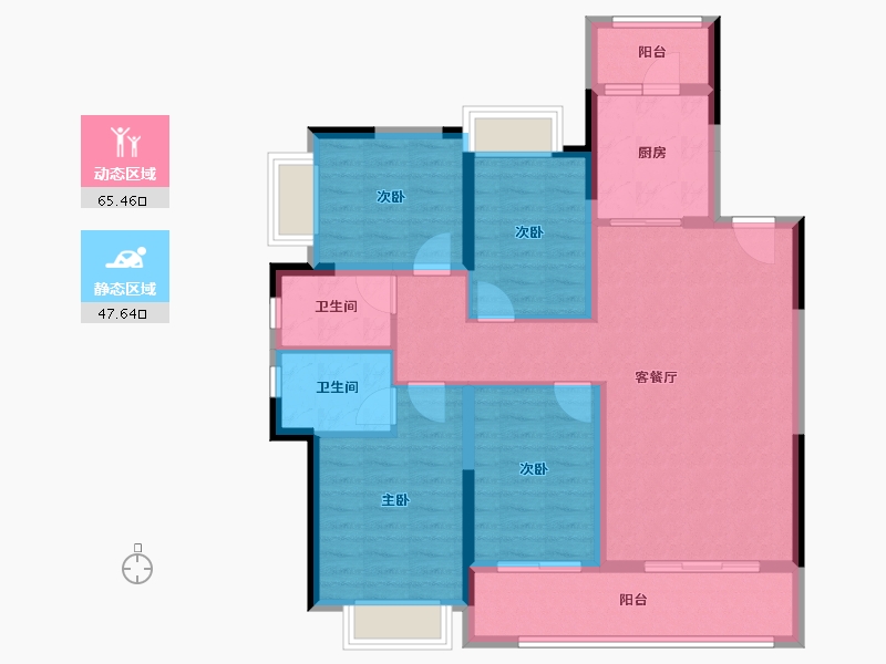 重庆-重庆市-十里长江-101.06-户型库-动静分区