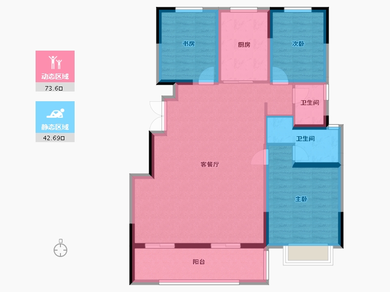 云南省-昆明市-德润香山府-104.89-户型库-动静分区