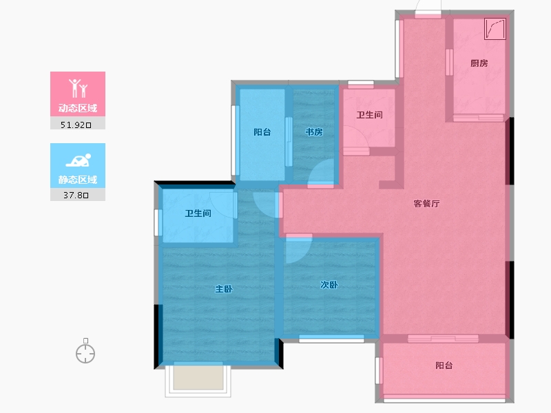 四川省-德阳市-富丽滨江-90.00-户型库-动静分区