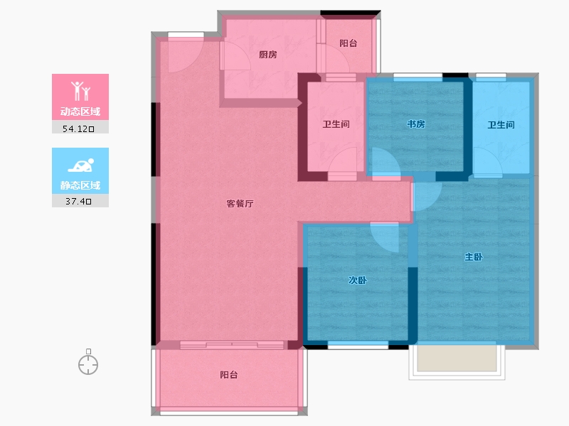 四川省-成都市-城投锦澜悦山-81.16-户型库-动静分区