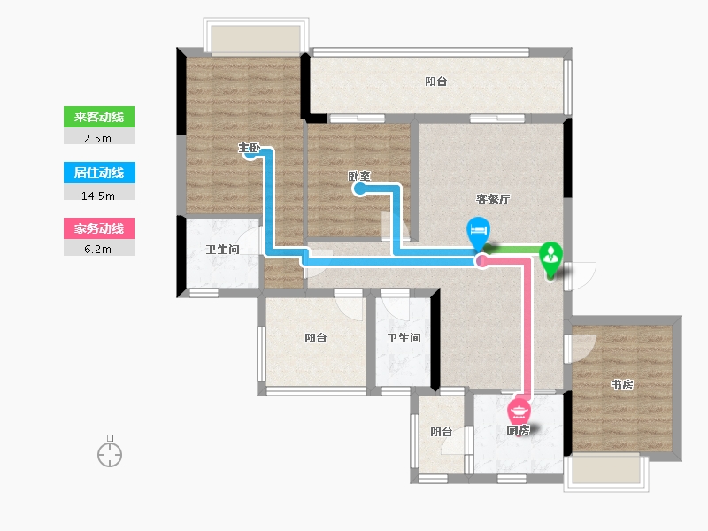 贵州省-黔南布依族苗族自治州-湖山悦府-99.00-户型库-动静线