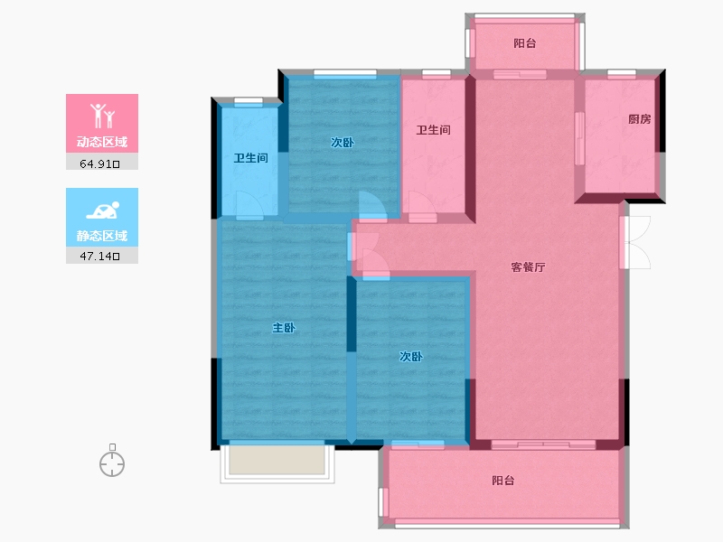 河南省-南阳市-社旗建业春天里-100.00-户型库-动静分区