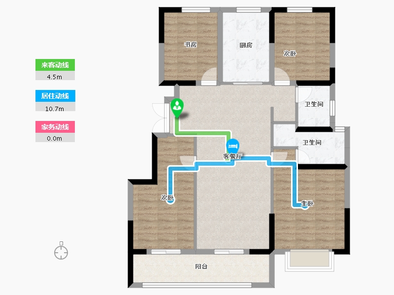 云南省-昆明市-德润香山府-104.80-户型库-动静线