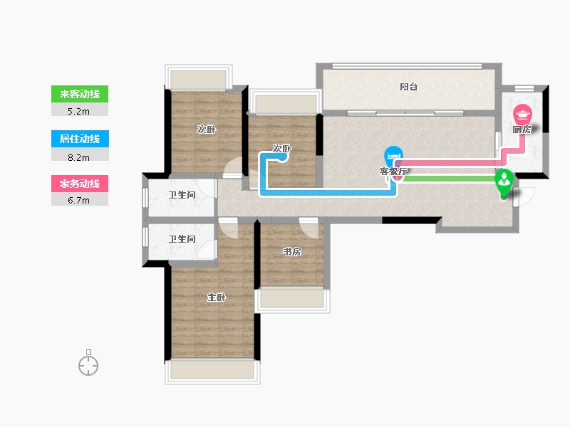 四川省-成都市-新希望锦麟府-101.87-户型库-动静线