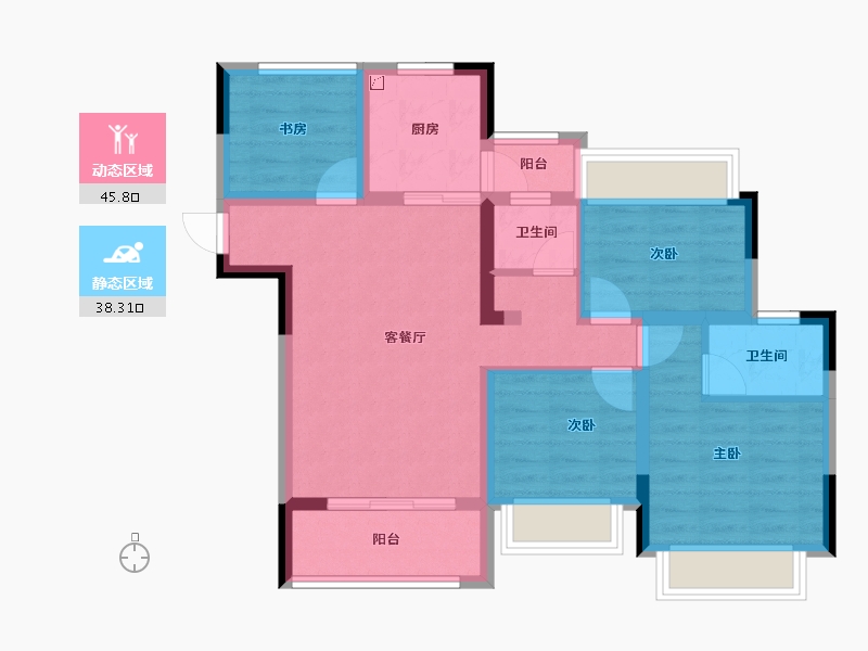 四川省-成都市-富元君庭-73.21-户型库-动静分区