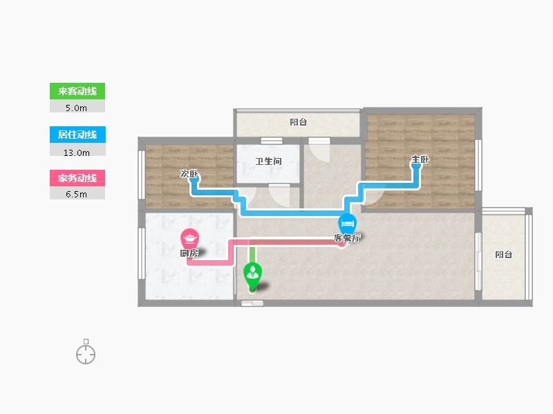 浙江省-衢州市-衢州市新湖牡丹园-80.00-户型库-动静线