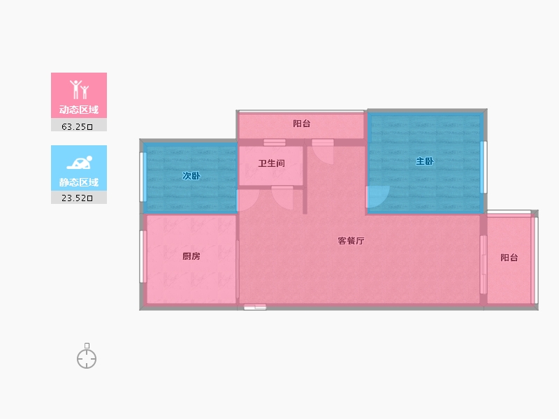 浙江省-衢州市-衢州市新湖牡丹园-80.00-户型库-动静分区