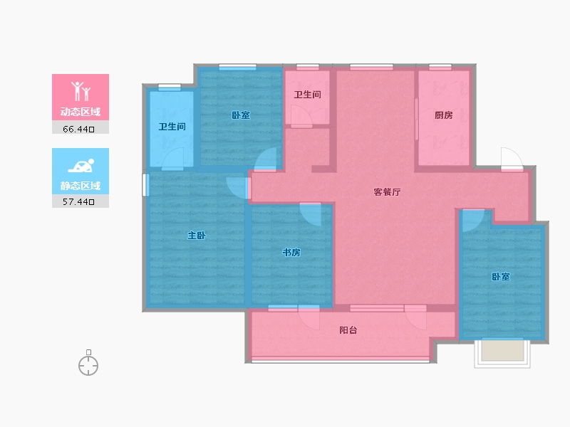 山东省-青岛市-和达和园-110.40-户型库-动静分区