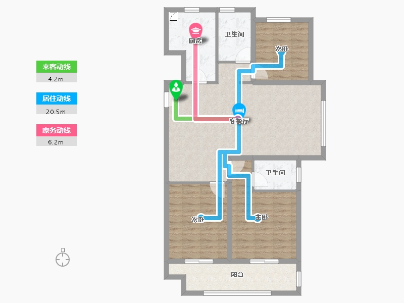 江苏省-徐州市-光明泉城熙悦-96.45-户型库-动静线