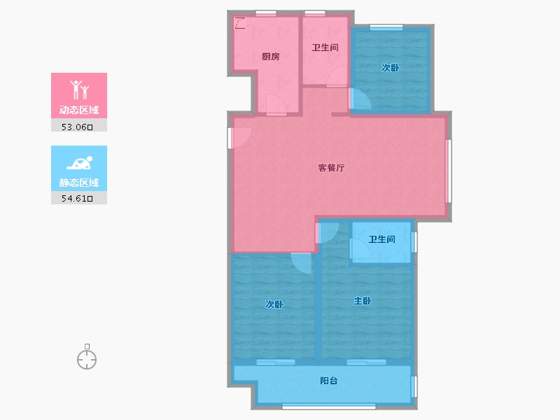 江苏省-徐州市-光明泉城熙悦-96.45-户型库-动静分区