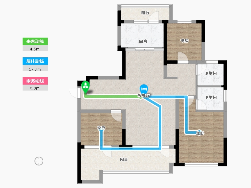 山东省-青岛市-安兴壹號府-100.72-户型库-动静线