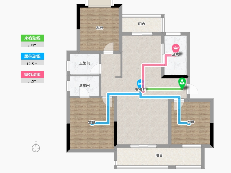 湖北省-武汉市-武汉中国健康谷-98.01-户型库-动静线