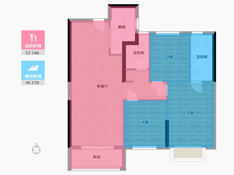 湖北省-仙桃市-沔阳悦府-89.96-户型库-动静分区