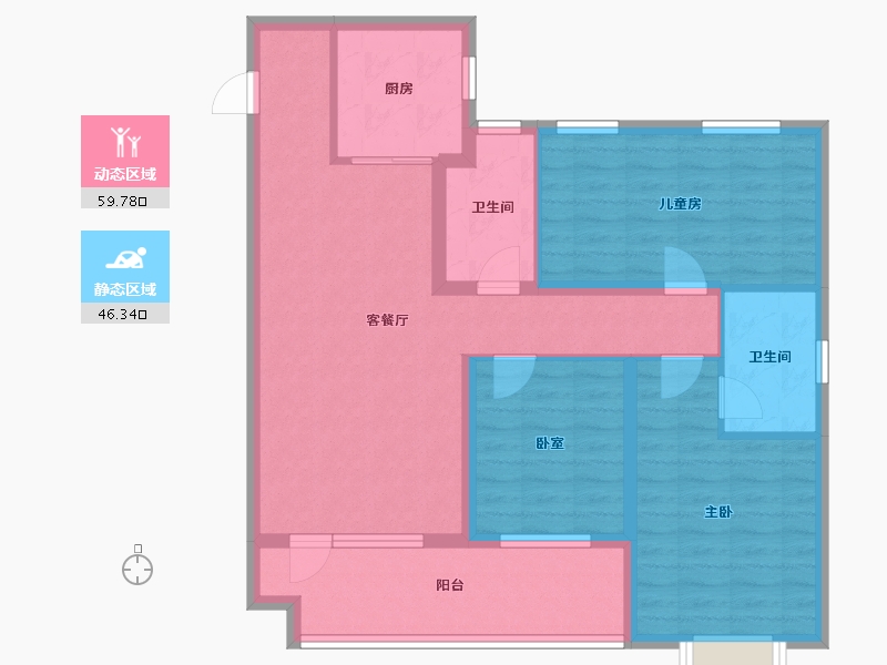 山东省-青岛市-和达和园-94.40-户型库-动静分区