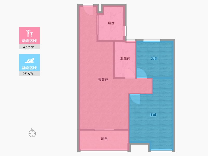 江苏省-徐州市-锦绣湖畔-74.00-户型库-动静分区