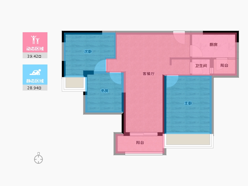 重庆-重庆市-富力院士廷-60.30-户型库-动静分区