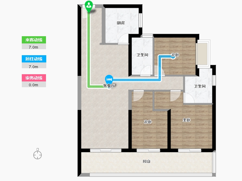 云南省-昆明市-龙湖山海原著御景-99.05-户型库-动静线