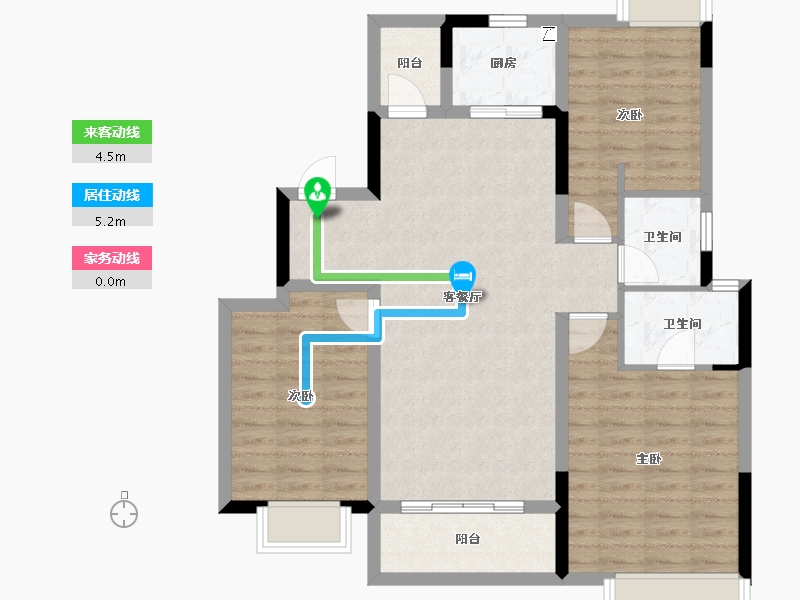 四川省-成都市-人居蜀澜峰荟-91.18-户型库-动静线