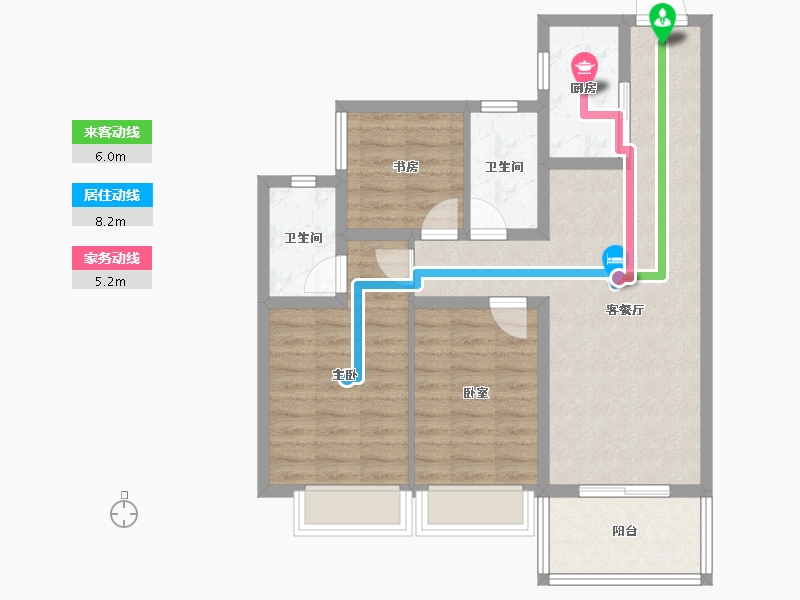 云南省-昆明市-金地商置昆悦-78.67-户型库-动静线