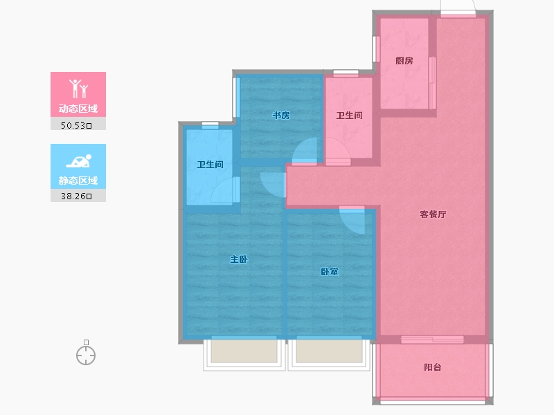 云南省-昆明市-金地商置昆悦-78.67-户型库-动静分区