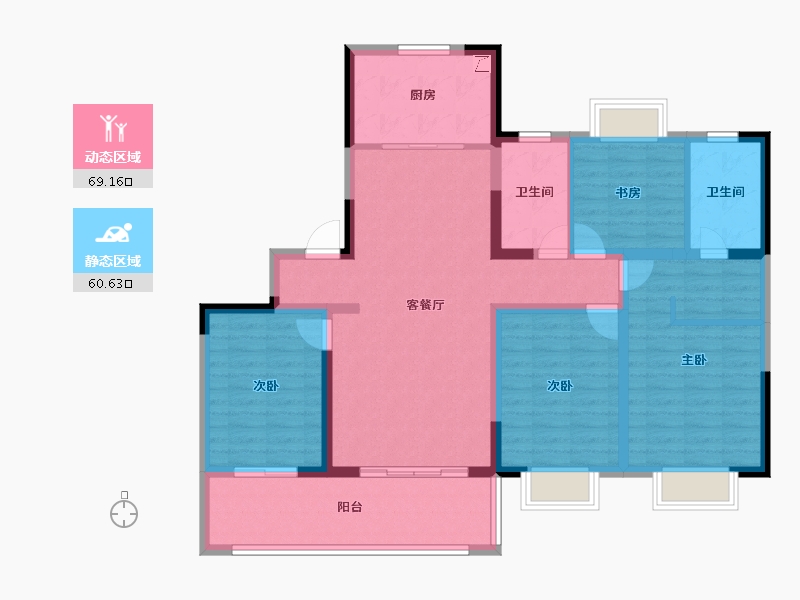 江苏省-无锡市-海尔产城创翡翠文华-115.99-户型库-动静分区