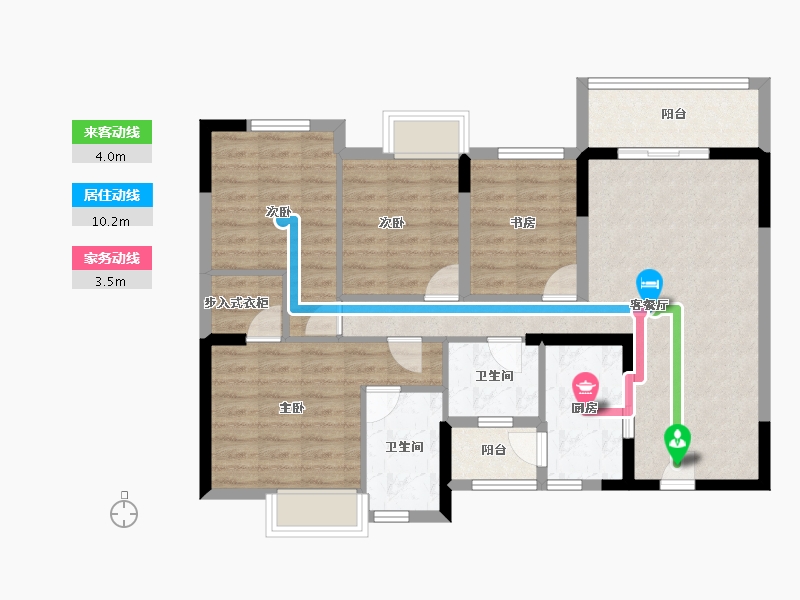 四川省-成都市-正坤悦澜庭-93.00-户型库-动静线