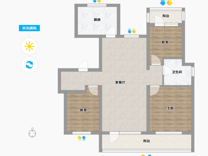 山东省-青岛市-中海红著-88.00-户型库-采光通风