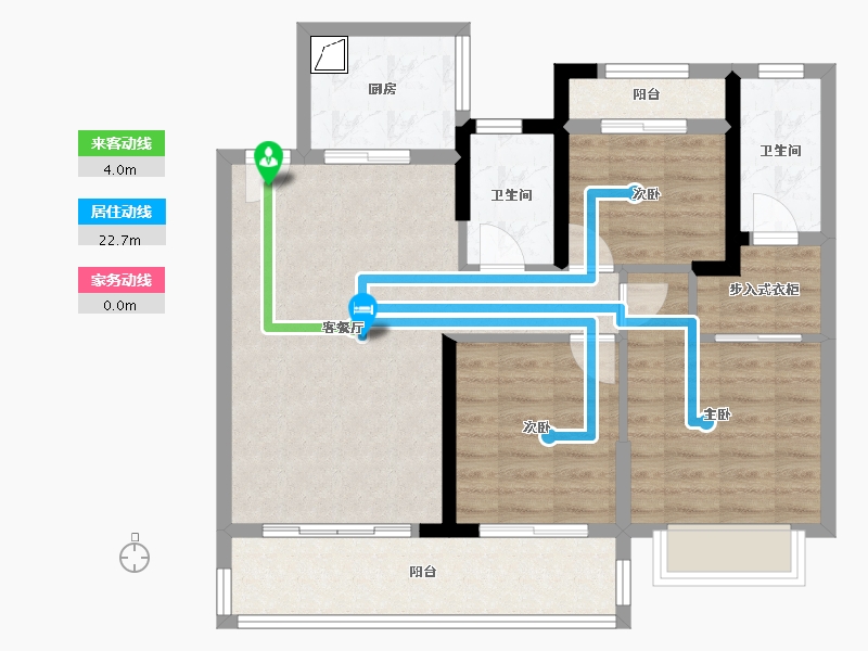 福建省-龙岩市-宏地宏盛园-90.00-户型库-动静线