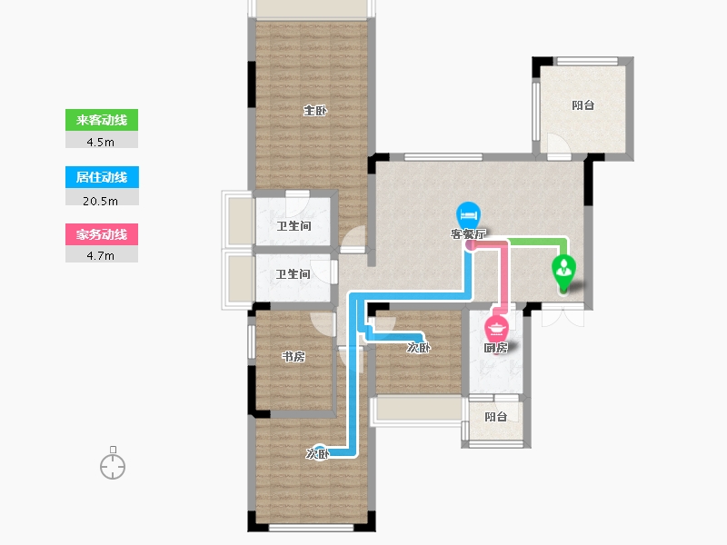 四川省-成都市-恒大银海湖-110.97-户型库-动静线