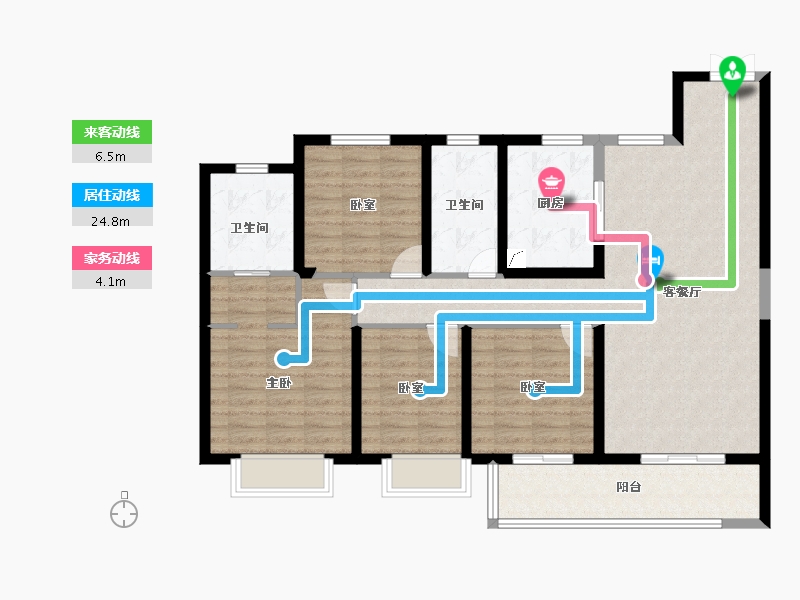 湖北省-武汉市-中建星光城-111.20-户型库-动静线