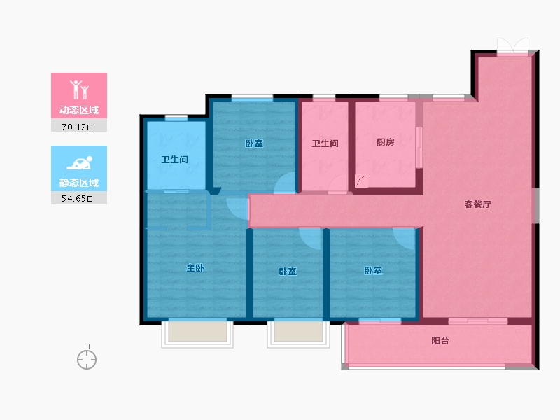 湖北省-武汉市-中建星光城-111.20-户型库-动静分区