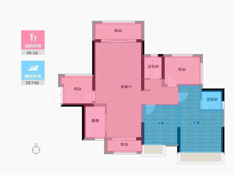 广东省-惠州市-半岛1号-84.00-户型库-动静分区