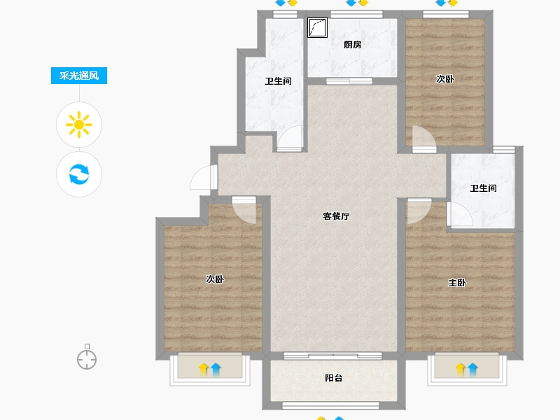 山东省-潍坊市-星合国际-100.00-户型库-采光通风