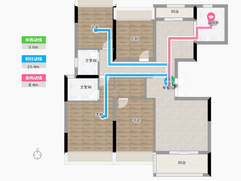 四川省-成都市-新希望锦麟府-118.40-户型库-动静线