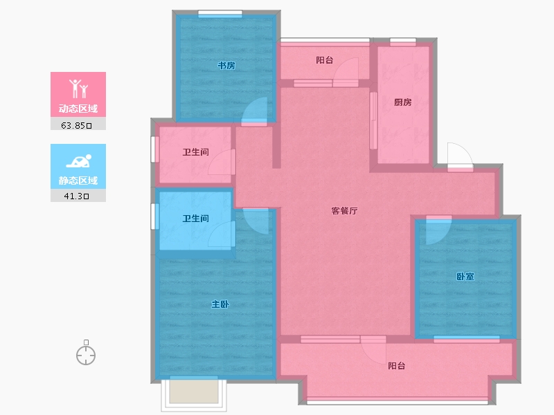 山东省-青岛市-5G海韵华府-92.00-户型库-动静分区