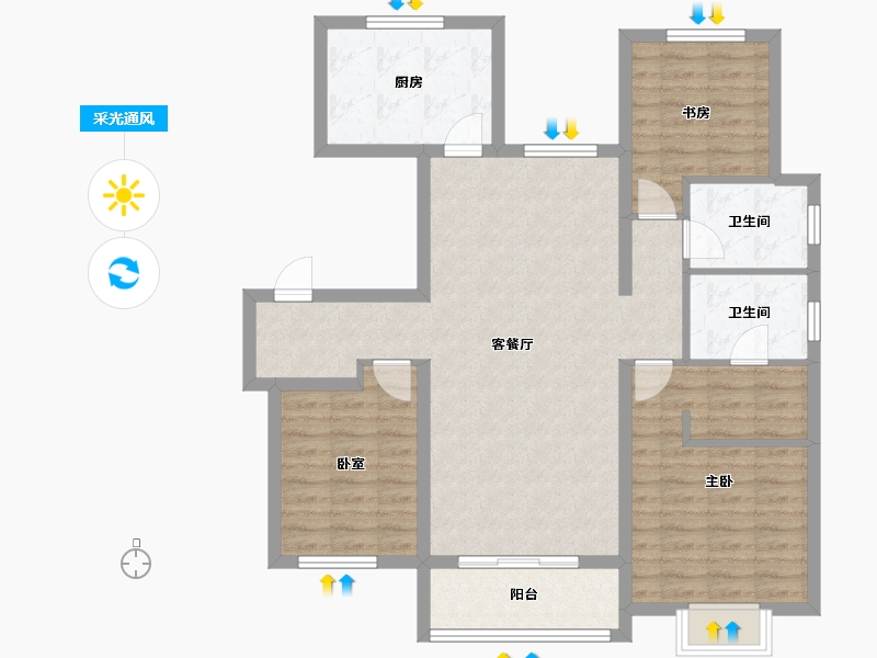 山东省-青岛市-中海红著-100.00-户型库-采光通风