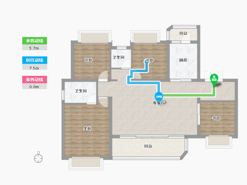 四川省-成都市-蓝光未来-107.96-户型库-动静线