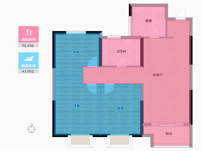 山东省-青岛市-中海红著-88.00-户型库-动静分区