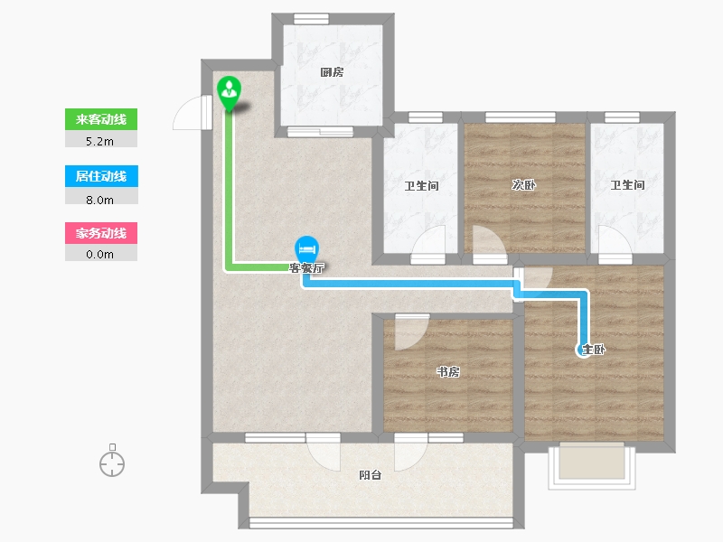 山东省-青岛市-和达智慧生态城-85.60-户型库-动静线