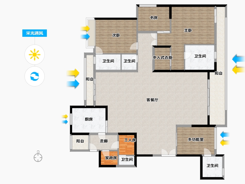 四川省-成都市-伊泰·天骄-260.00-户型库-采光通风