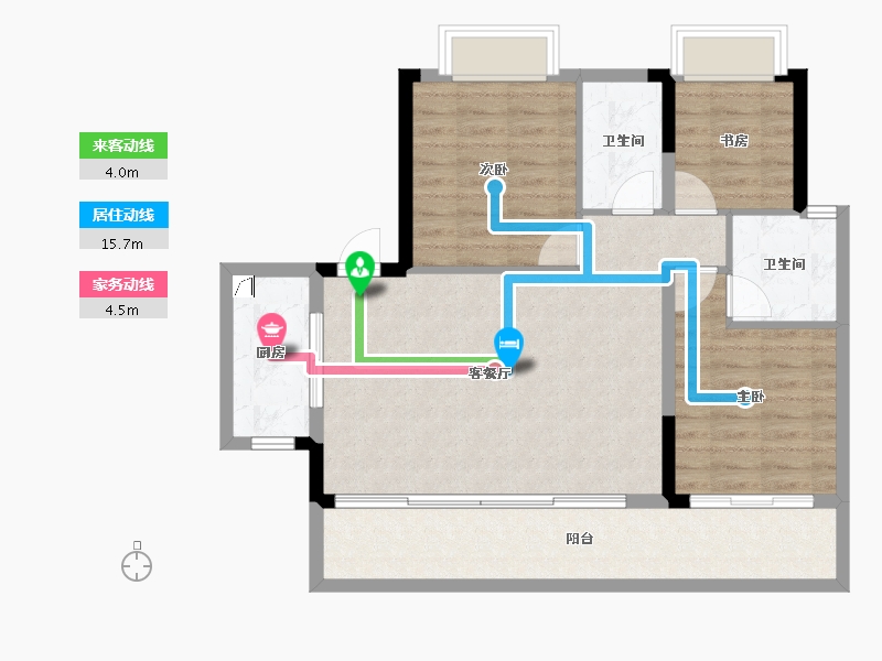 湖南省-长沙市-保利恒伟·时光印象-85.40-户型库-动静线