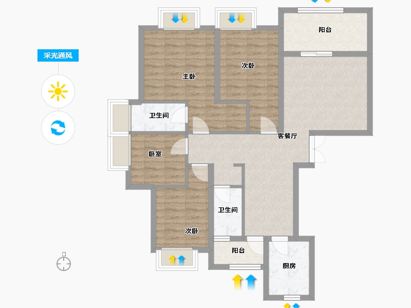 福建省-莆田市-武夷木兰都-108.00-户型库-采光通风