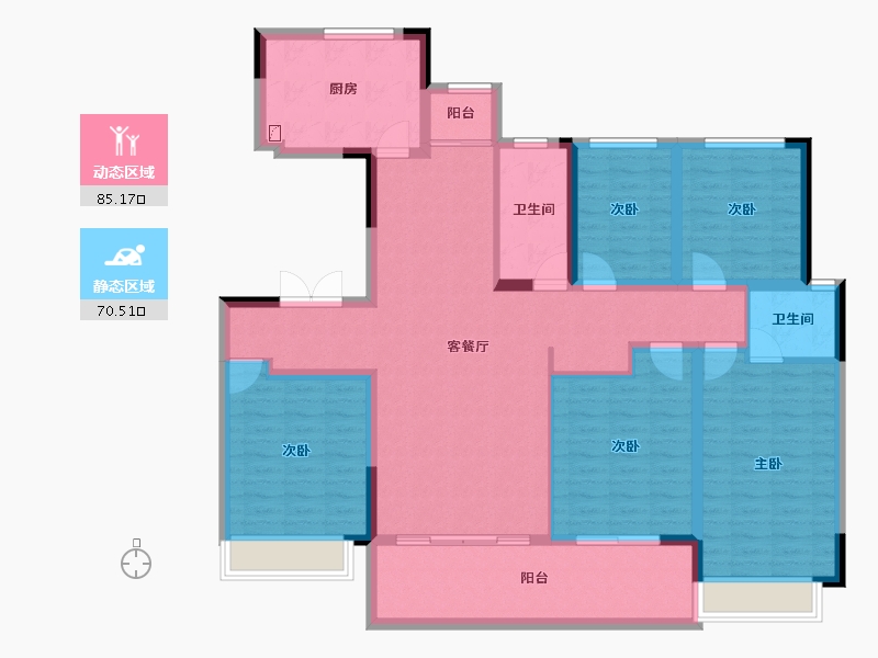 湖南省-长沙市-中海阅麓山-140.01-户型库-动静分区