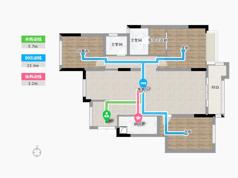 重庆-重庆市-世茂茂悦府-101.00-户型库-动静线