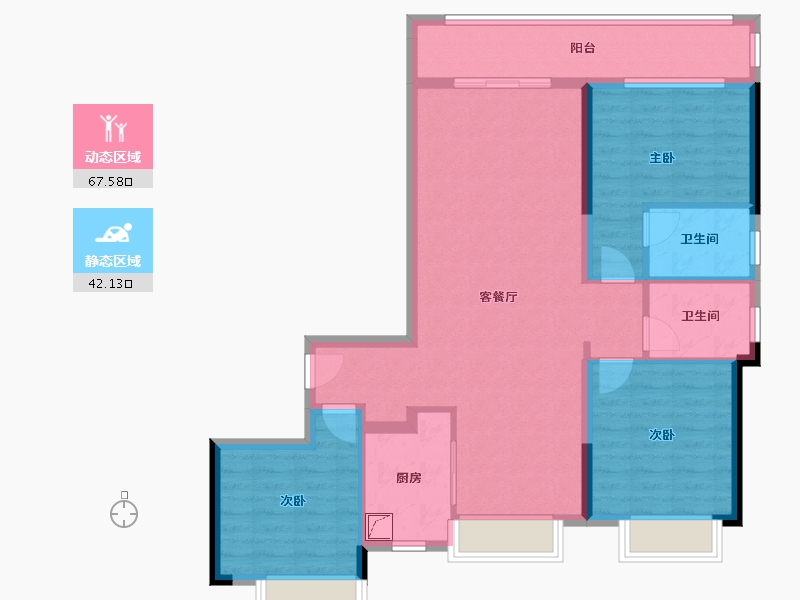 江西省-九江市-九颂山河珑园-98.00-户型库-动静分区