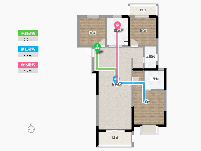 湖北省-武汉市-中建星光城-92.80-户型库-动静线