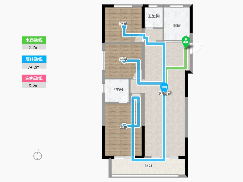 湖北省-武汉市-中建星光城-100.80-户型库-动静线